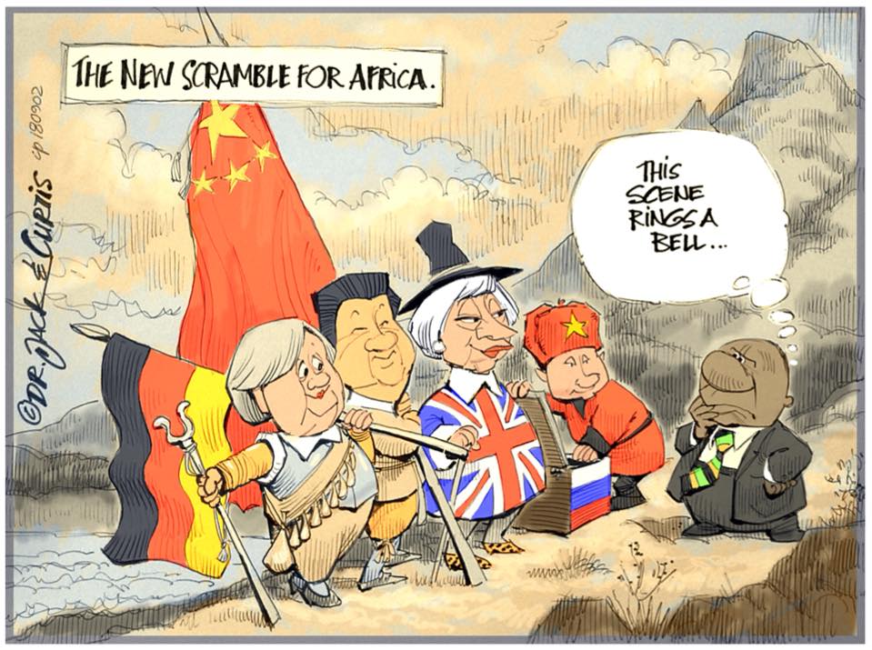 Political cartoons scramble for africa