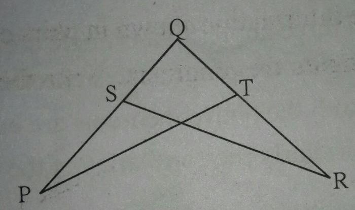 What is the common angle of pqt and rsq