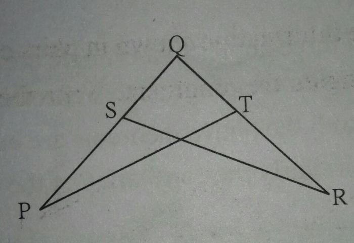 What is the common angle of pqt and rsq