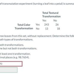 The analysis of results from a leaf transmutation experiment